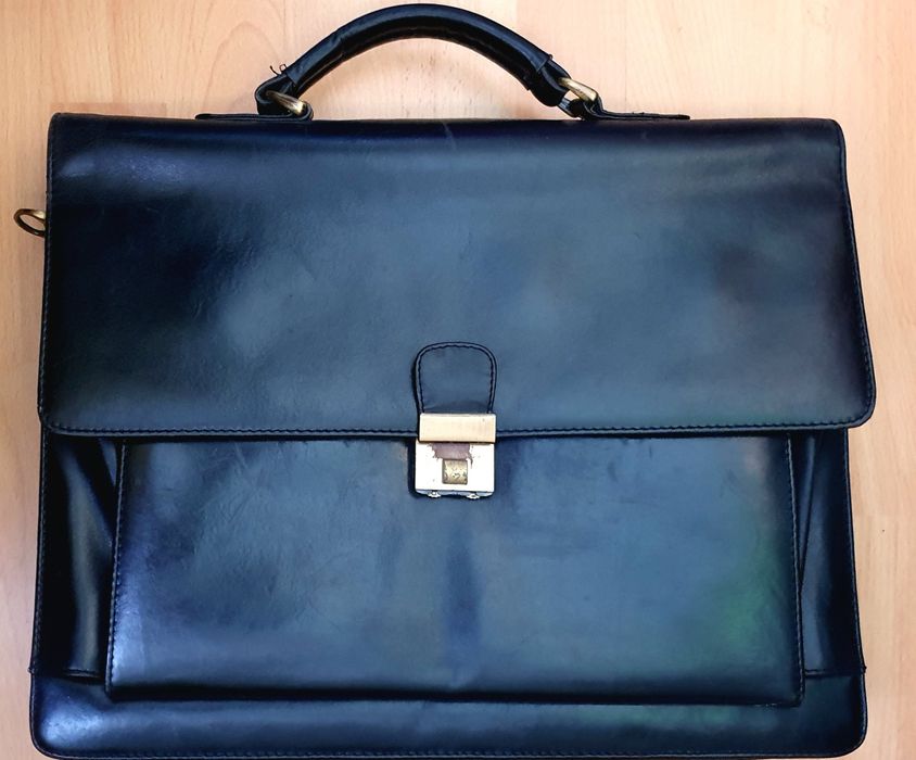 Geantă Servietă Laptop 15 inch piele Negru