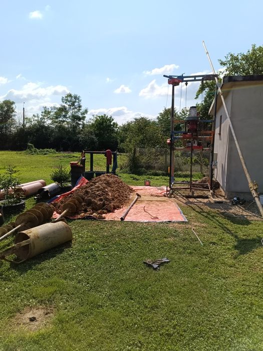 Instalație foraj, mașina de fântâni, varianta umed și uscat, monofazat