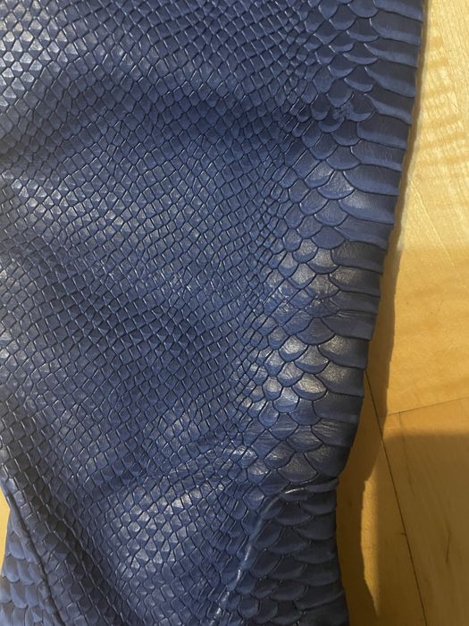 Cizme nr 38 albastru piele naturala