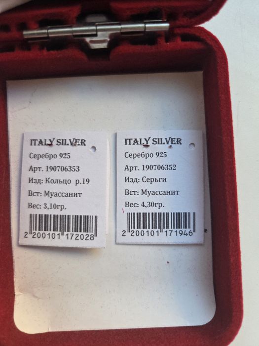 Продам набор серьги с кольцом серебро