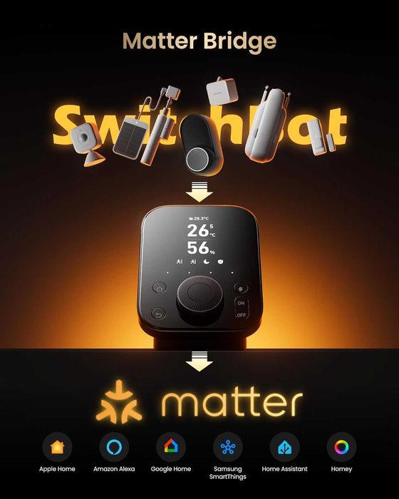 Смарт Хъб SwitchBot Hub 3 (Matter / IR / Екран) - Най-новият модел