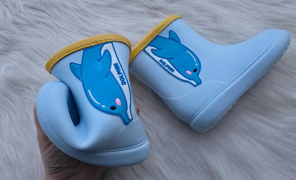 Детски боси гумени ботуши №22 - НОВИ