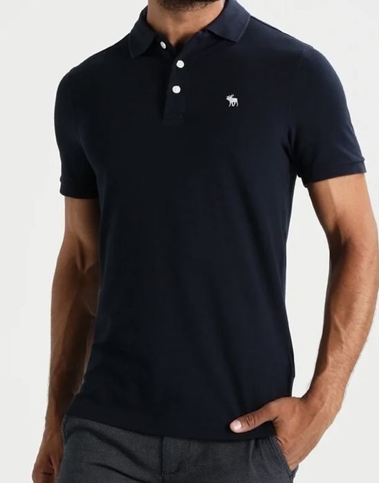 Abercrombie & Fitch Navy Polo Tshirt Slim Fit XL