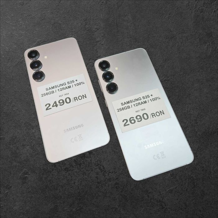 SAMSUNG S25 Plus 256GB 12RAM 100% (2buc) / Amanet Tulcea