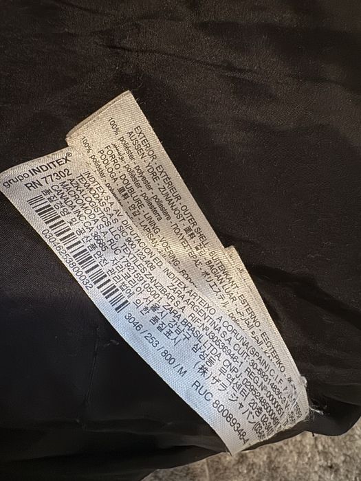 Geaca dama lunga Zara cu puf de gasca