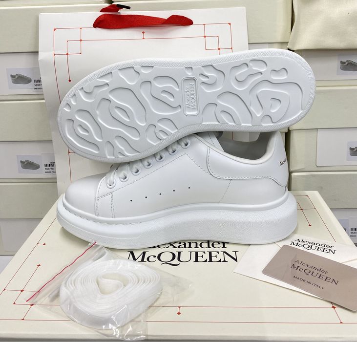 Alexander McQueen Made Italy Full Box 100% Piele Alb Marimi 36 37 38 39 40