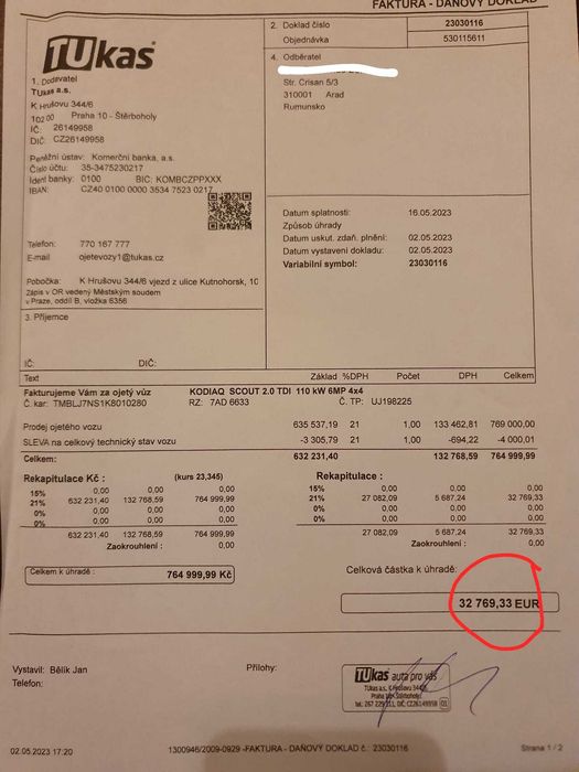 Skoda Kodiaq Scout model 2019 2.0 TDI 4x4 7 locuri din Praga Cehia