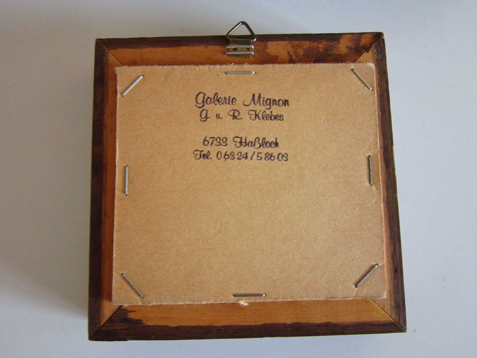 cadou rar Still Life Flowers tablou mic ulei, semnat 11x11 cm