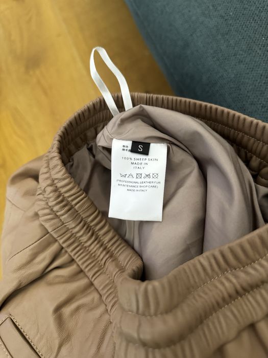 Pantalon piele crem Italia