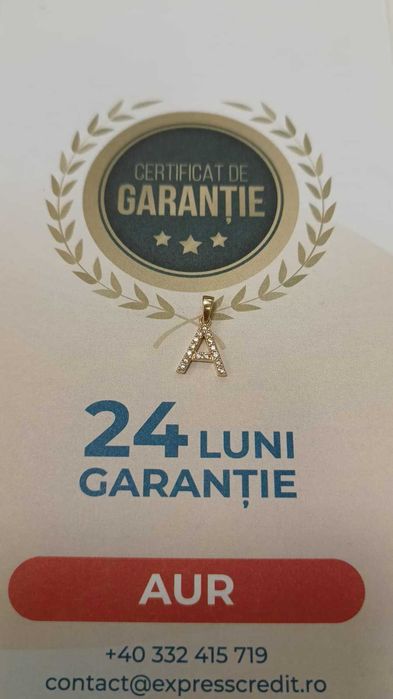 [AG24 Harlau B.45897.1] Pandantiv aur 14k 0.78gr - Garantie 2 ani!