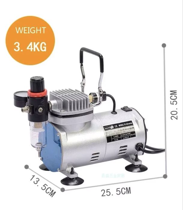 Аэрограф краскопульт распылитель мини компрессор пульверизатор