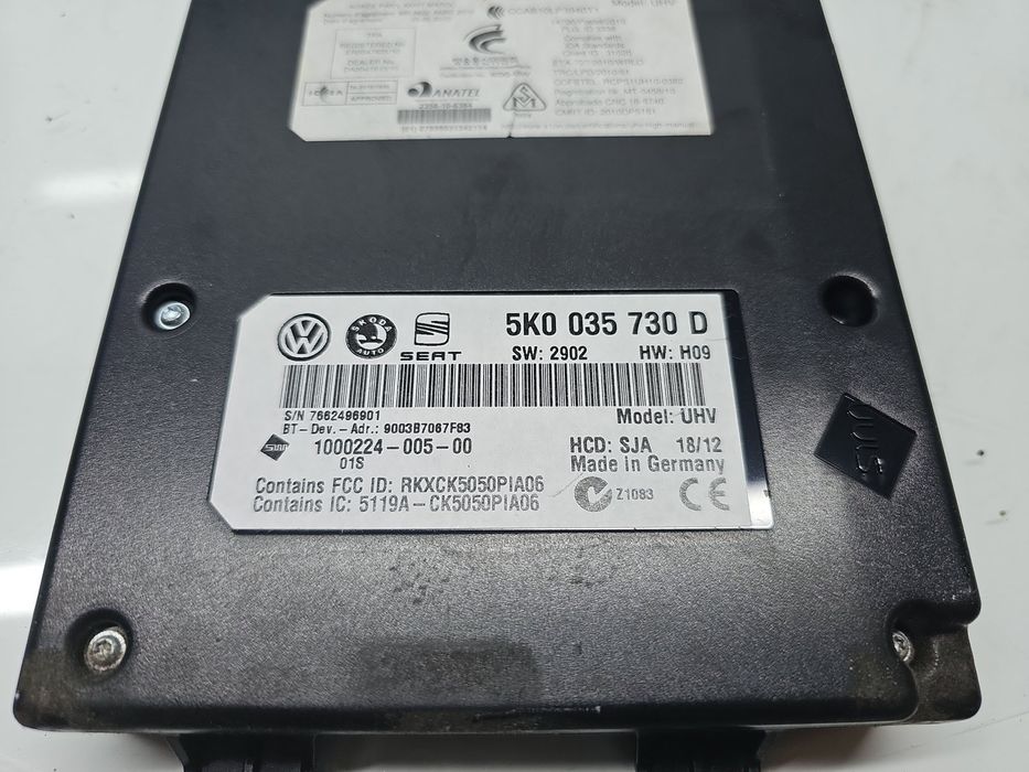 Modul bluetooth Volkswagen Golf 6 (5K1) [Fabr 2009-2013] 5K0035730D