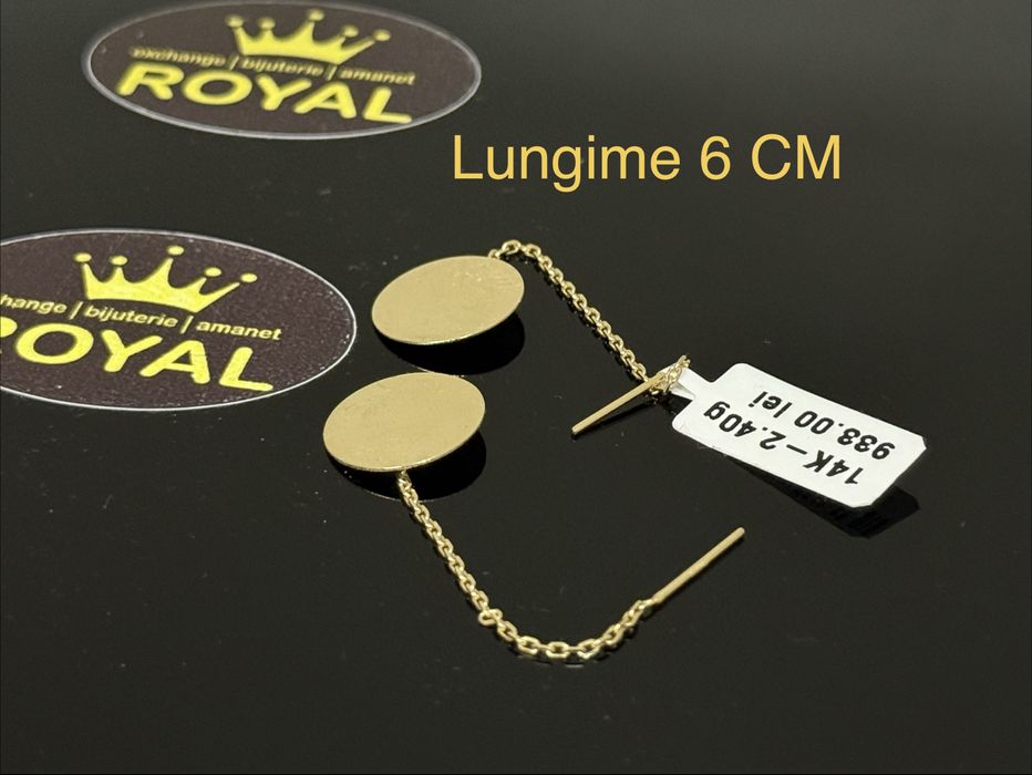 Bijuteria ROYAL : Cercei AUR 14K / 2.4 GR