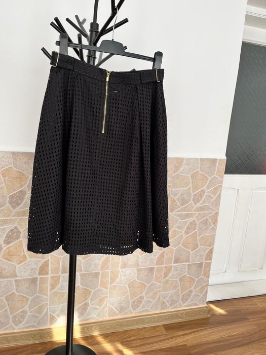 Fustă dama broderie bumbac H&M cu buzunare pe lateral