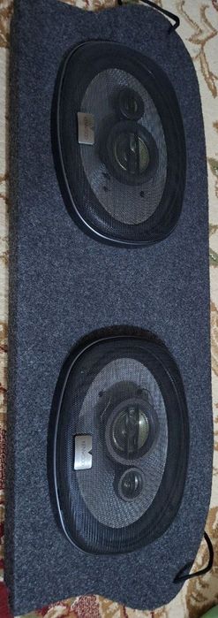 Колонки Kenwood HQ718 320W идеал + бонус полка на Chevrolet Spark