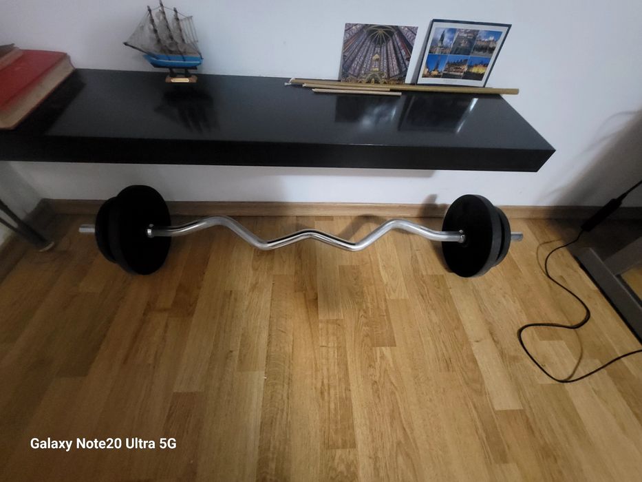 Bară Z curl Bodybuilding 1,20m 28mm 20 kg