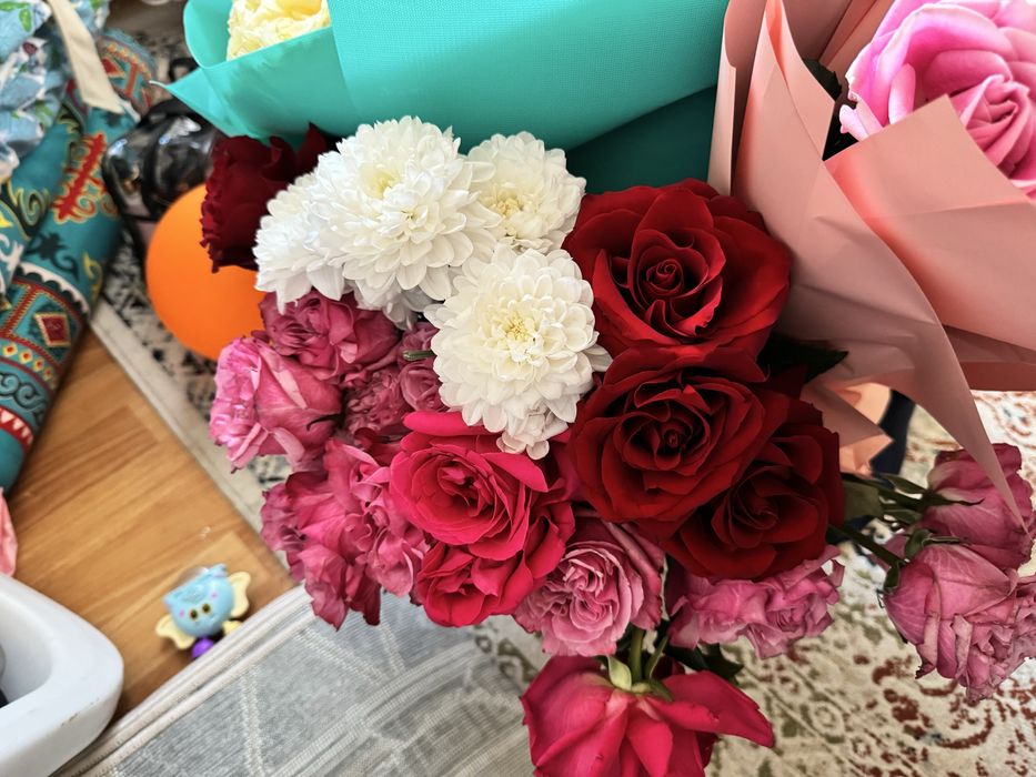 Продам цветы сегодня купленные