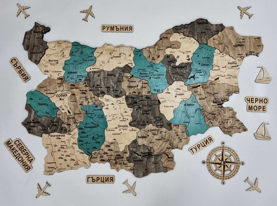 3D карта на България – уникален декор за вашия дом или офис