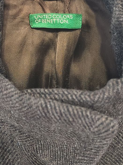 Шоколадово кафяво Benetton вълнено палто