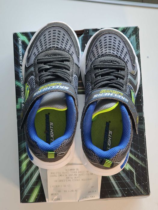 Adidași Skechers Lights copii cu luminițe, mărimea 30