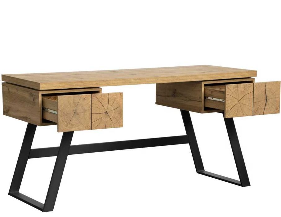 Birou, 150/60/76 cm, metal, material pe bază de lemn