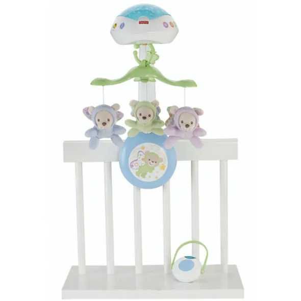 Fisher Price Музикална въртележка за легло МЕЧЕТА-ПЕПЕРУДИ