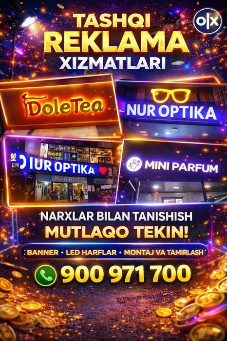 Tashqi reklama xizmatlari Toshkent