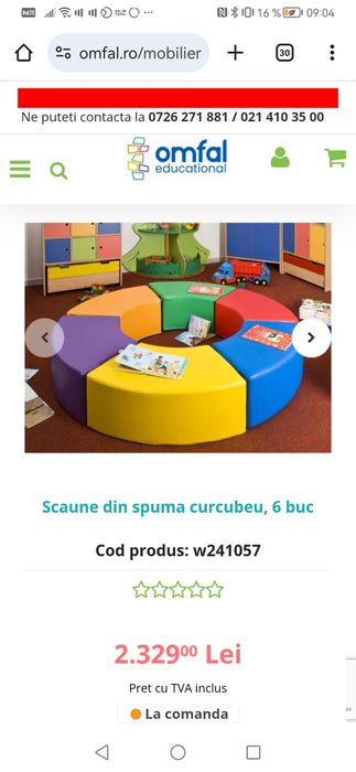 Set scaune spuma modulare afterschool/ gradi