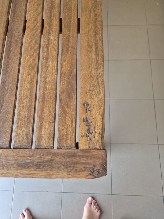 Masa terasa Jysk cadru metalic si lemn