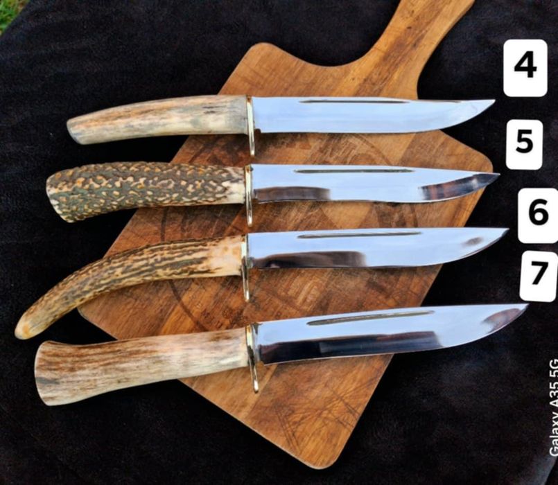 Ножове от еленски рог и стомана 440c