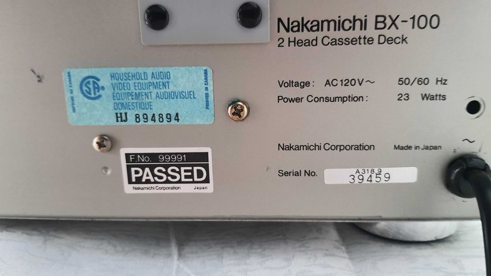 Deck Nakamichi BX-100 - Silver