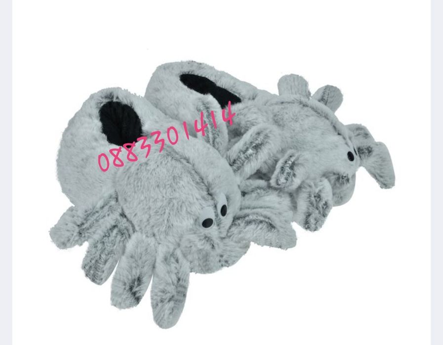 Плюшени пантофи Паяк 3D