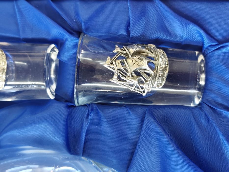 Гарафа за ракия + 6 чаши с кораб, Freitas & Dores Португалия