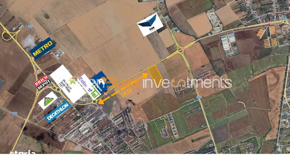 Teren Pretabil Retail  Parc 52.000 Mp | Dn1b Centura Nord Ploiești