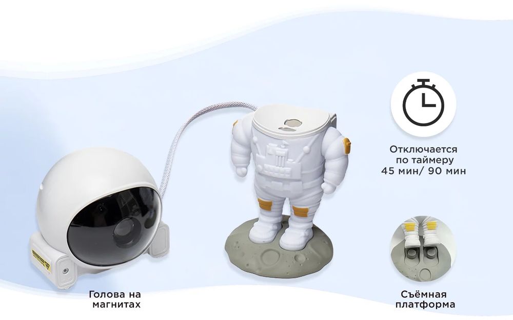 Ночник проектор космонавт звездное небо детский