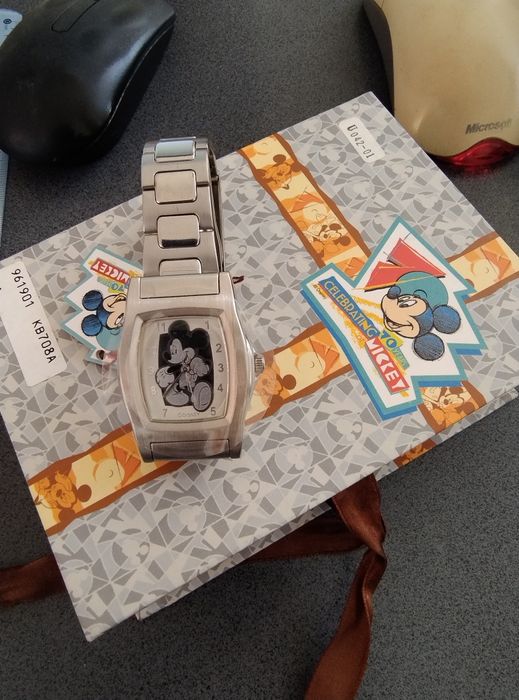 Mickey Mouse celebrating