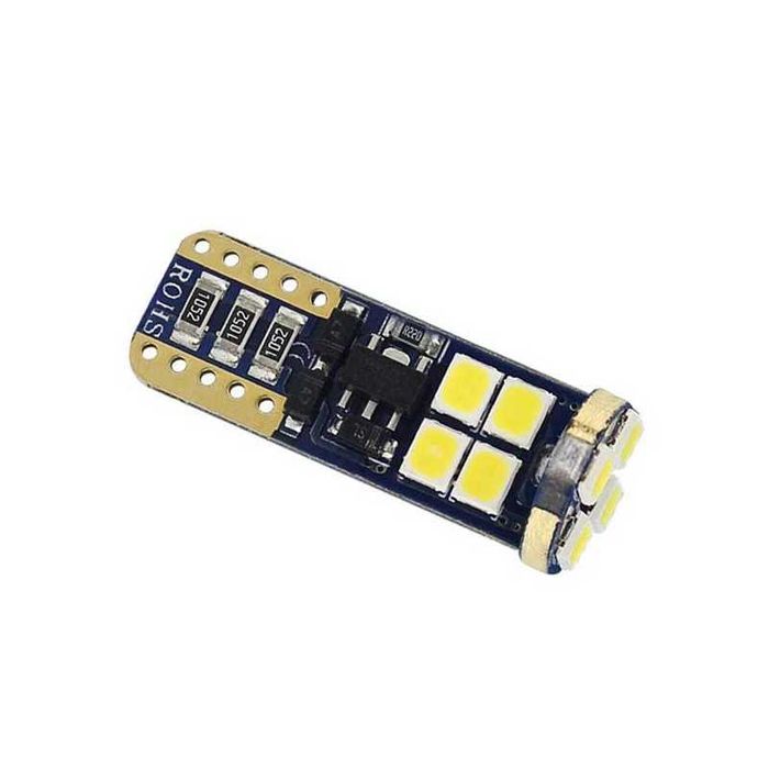 LED габаритни крушки T10 W5W Canbus, 6000 K бяла светлина, 2 броя