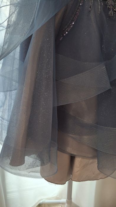 Синя рокля цвят деним