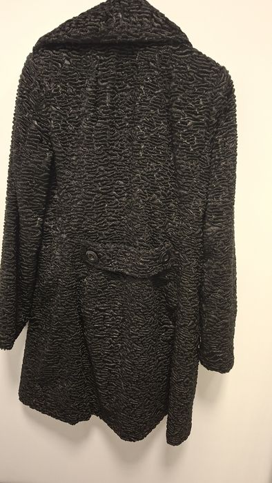 Черно палто Gallery Petite (каракул ефект)