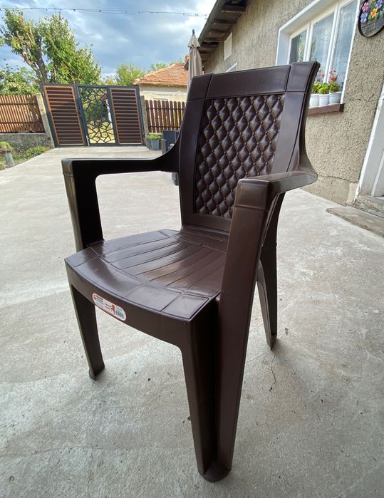 Градински стол PVC кафяв Palermo MEVSIM