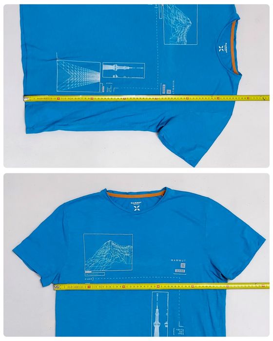 Tricou functional Mammut Swiss Design T-Shirt Men Glacier Blue, Eiger Tokyo Sky Tree mărimea M