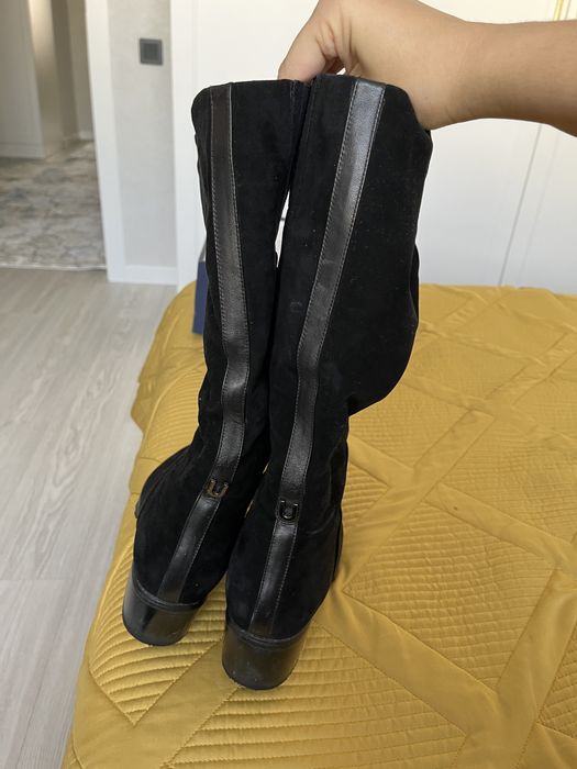 Сапоги из натуральной замши
