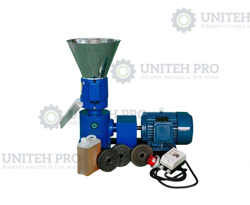 Granulator furaje KL-150 cu 3 matrite și motor inclus NOU Garanție