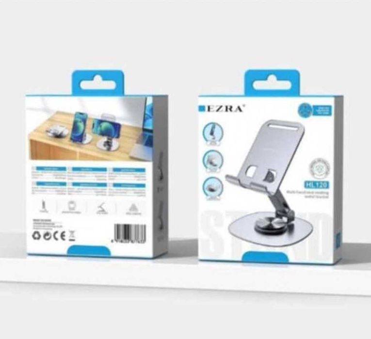 Метална Поставка за телефон, регулируема по височина, 360 завъртане