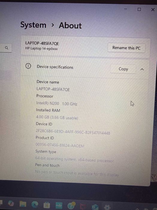 HP LAPTOP- New barley used