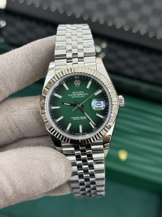Rolex Date-Just 41 Green Ombre