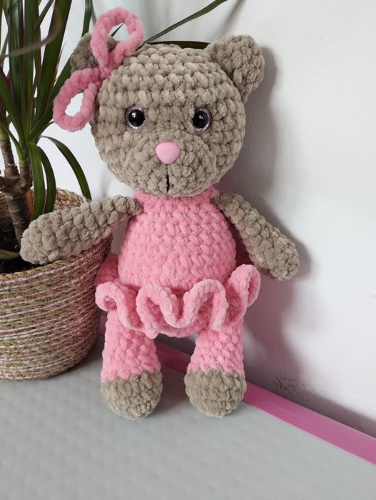 Ursulet croșetat manual – Jucărie handmade din bumbac