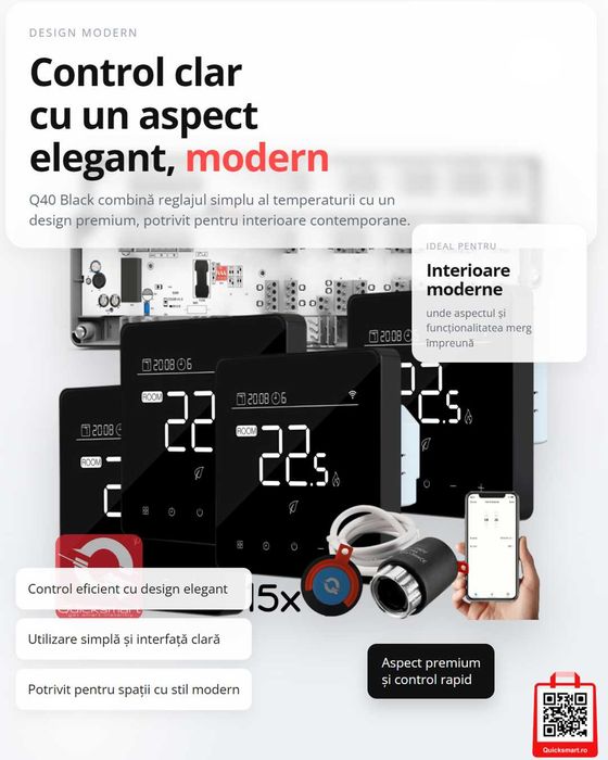 Automatizare încălzire wireless – fără cabluri, montaj rapid