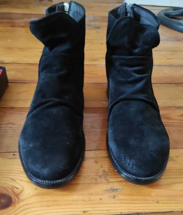 Ботинки мужские. Ручная работа.  Италия. Натуральная замша. 43 размер.
