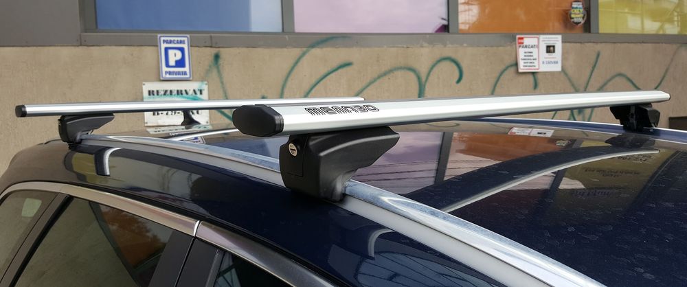 Bare transversale aero cu prindere pe sine Menabo Lince Silver XL